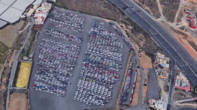 Imagen aérea de la parcela en la que Domingo Alonso quiere construir un centro logístico (Foto Google Maps)